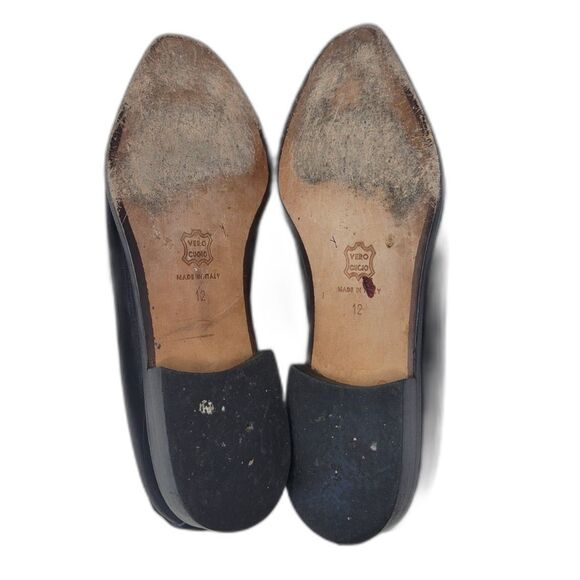 Emilio Franco Black Striped Slip On Loafers